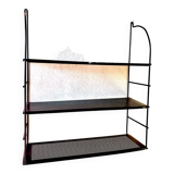 Black metal string shelf