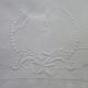 Drap en coton et lin brodé  1.86 x 2.60 m