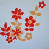 Sovirel oval orange flower pattern dish