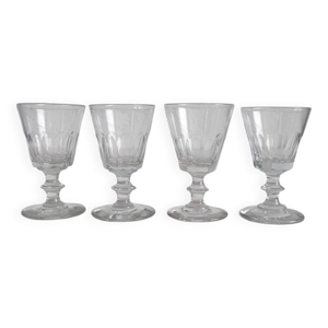 4 verres à vin en cristal - baccarat