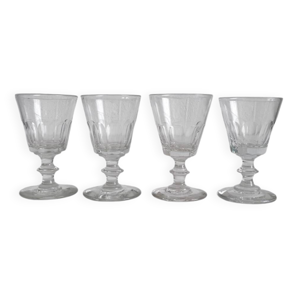 4 verres à vin en cristal ancien Caton Saint Louis Baccarat