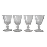 4 antique crystal wine glasses Caton Saint Louis Baccarat
