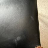 Scandinavian teak and leatherette chair
