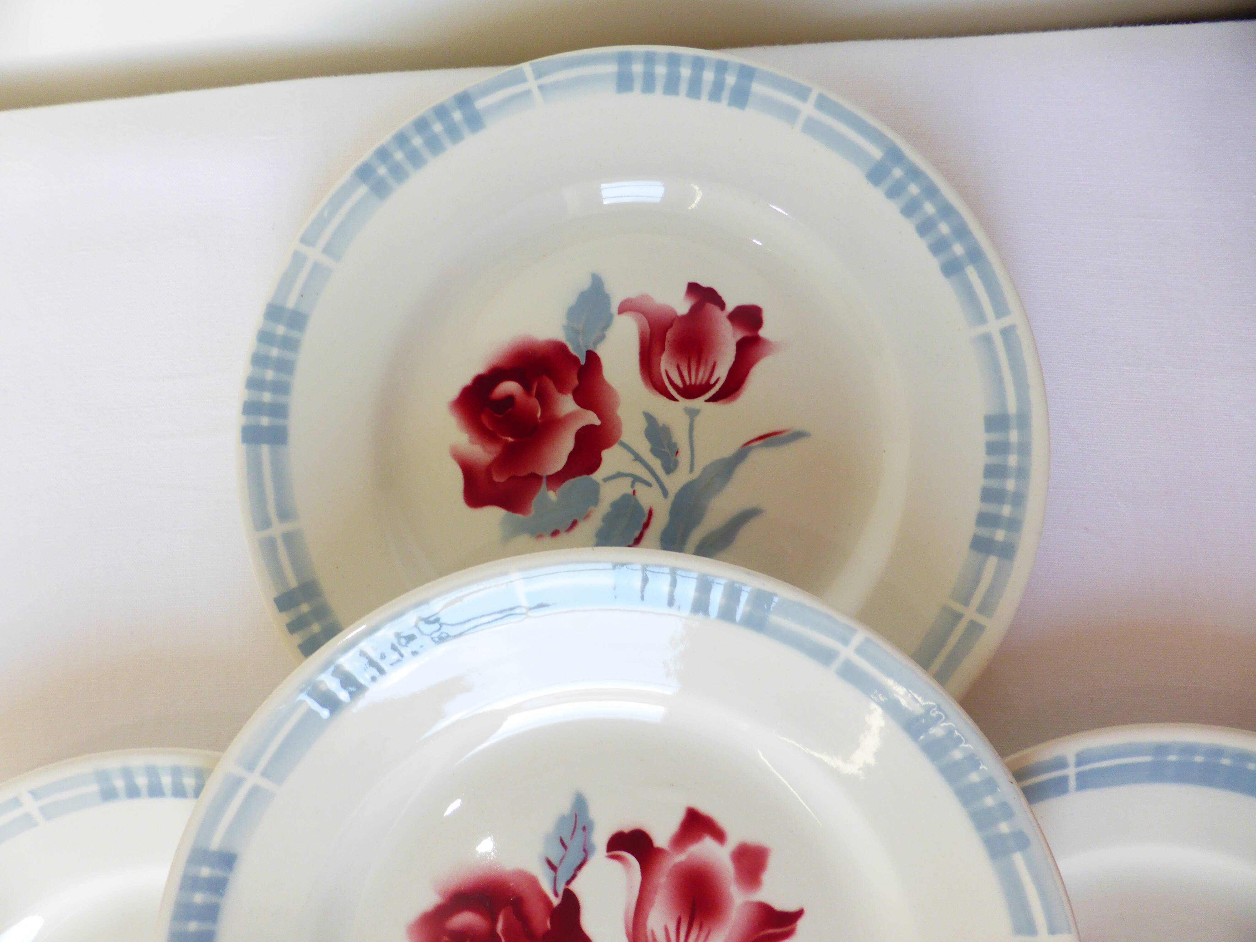 4 dessert plates of Digoin Sarreguemines model Troyes 220550
