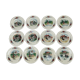 12 plates of the Obernai earthenware décor service signed Henri Loux