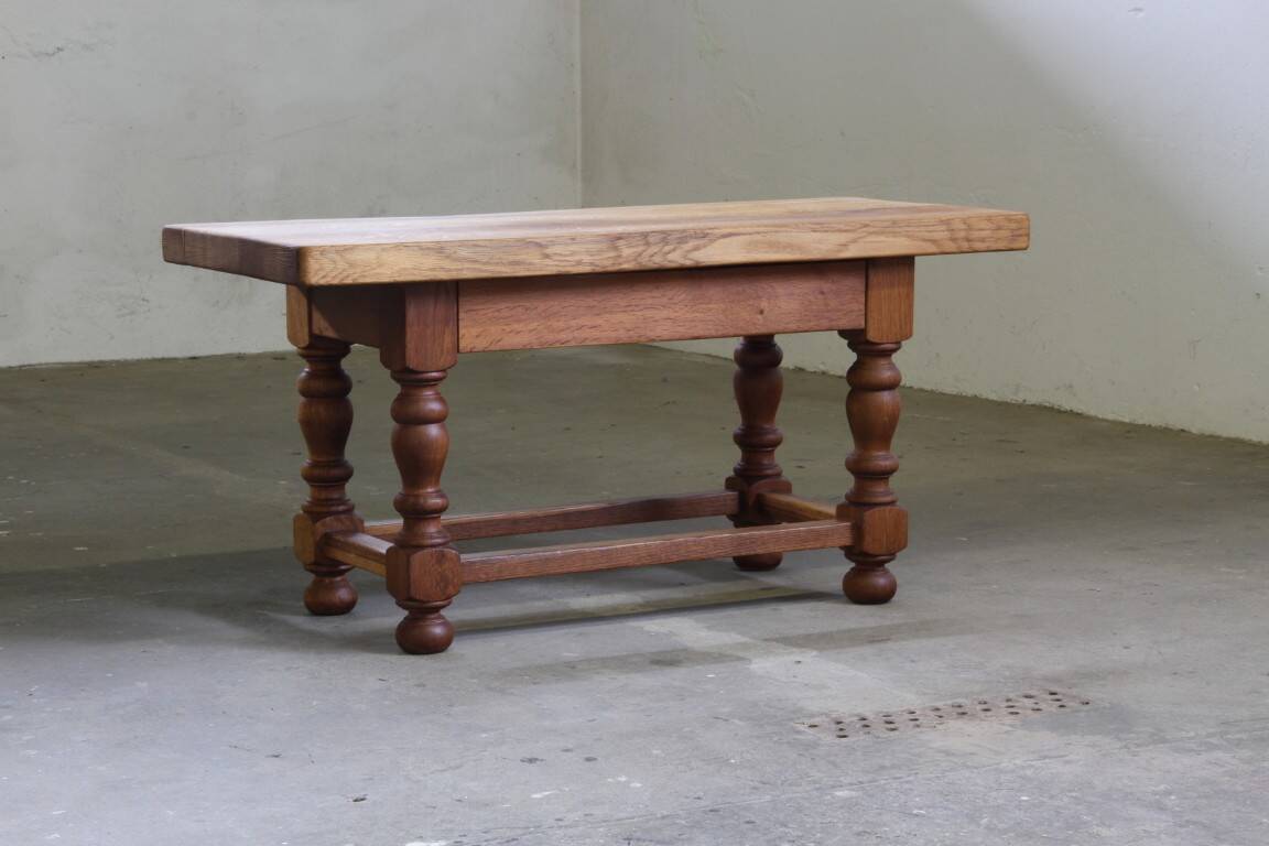 Early 20th century Danish Baroque coffee table solid oak