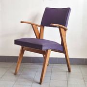 Pair of vintage bridge armchairs from the 1950s.