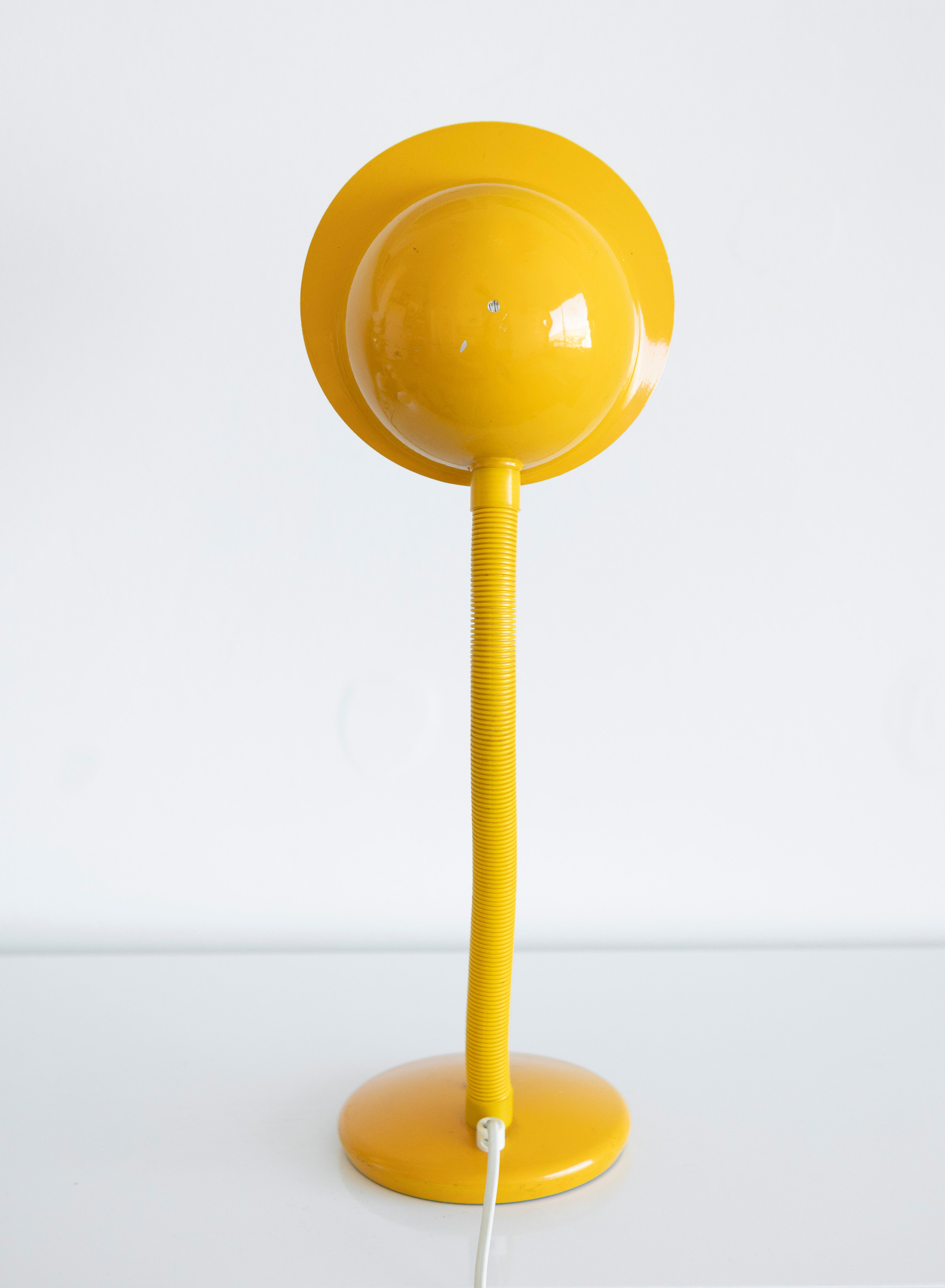 Vintage aluminor desk lamp 80 with metal yellow cap