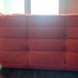 100% original - Togo 2-seater bench - Ligne Roset - Red Alcantara (Go