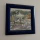 Watercolour signed place with fountain - Mediterranean watercolour 2007