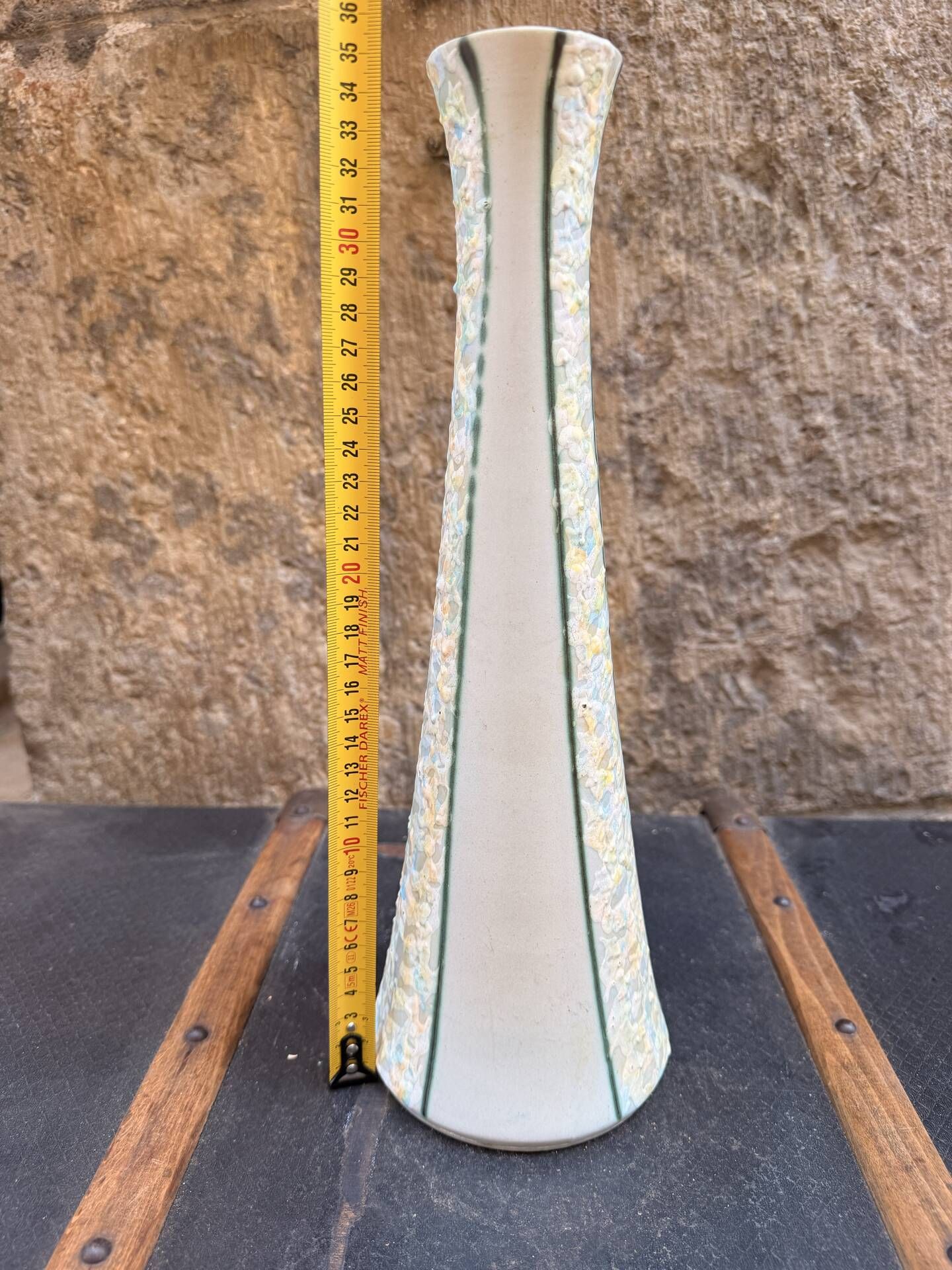 German vase soliflore 70s Fat Lava