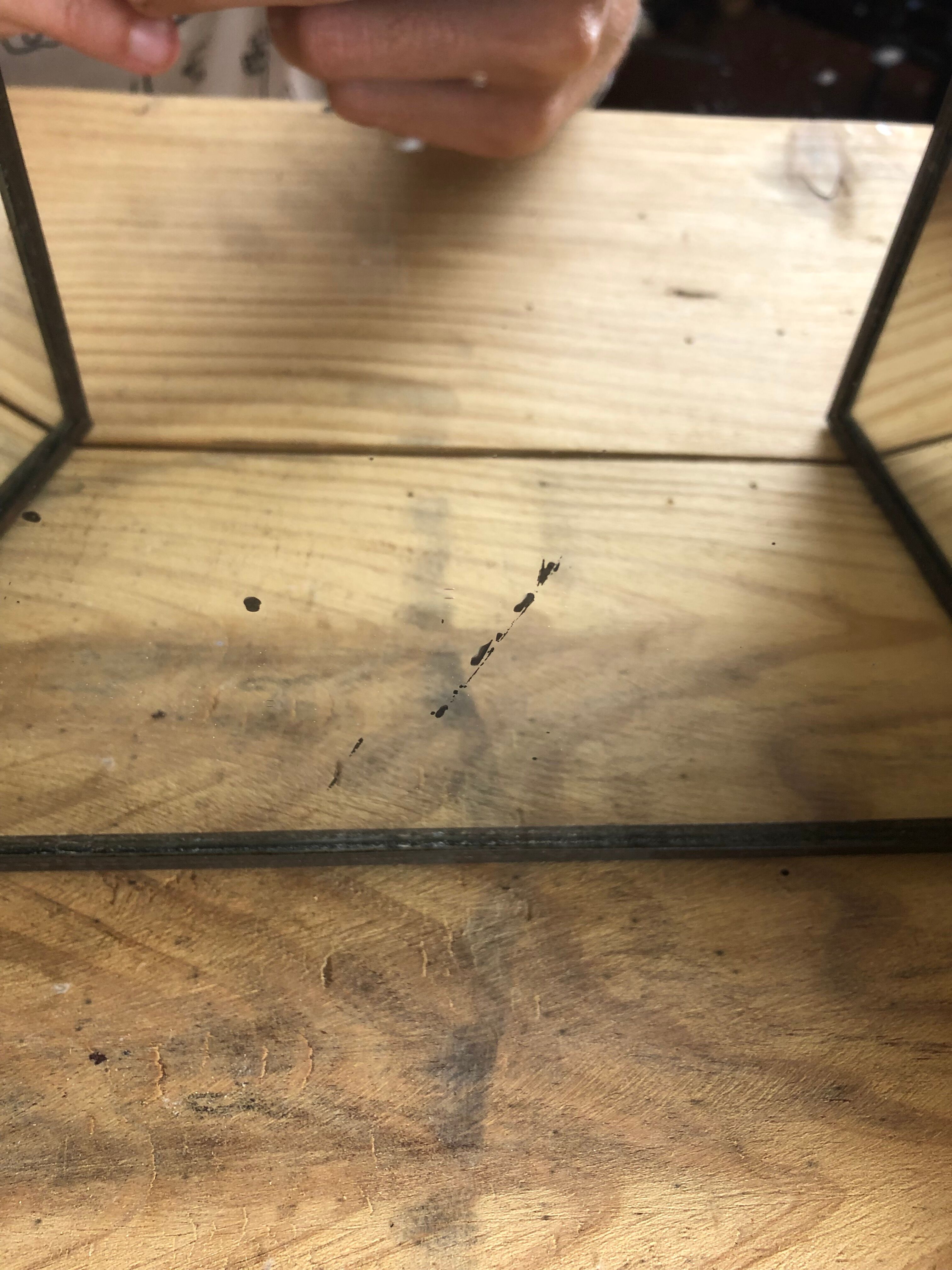 Barber mirror triptych 1900 43x15cm