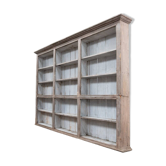 Large Antique French Painted Wooden Bookcase, 1830