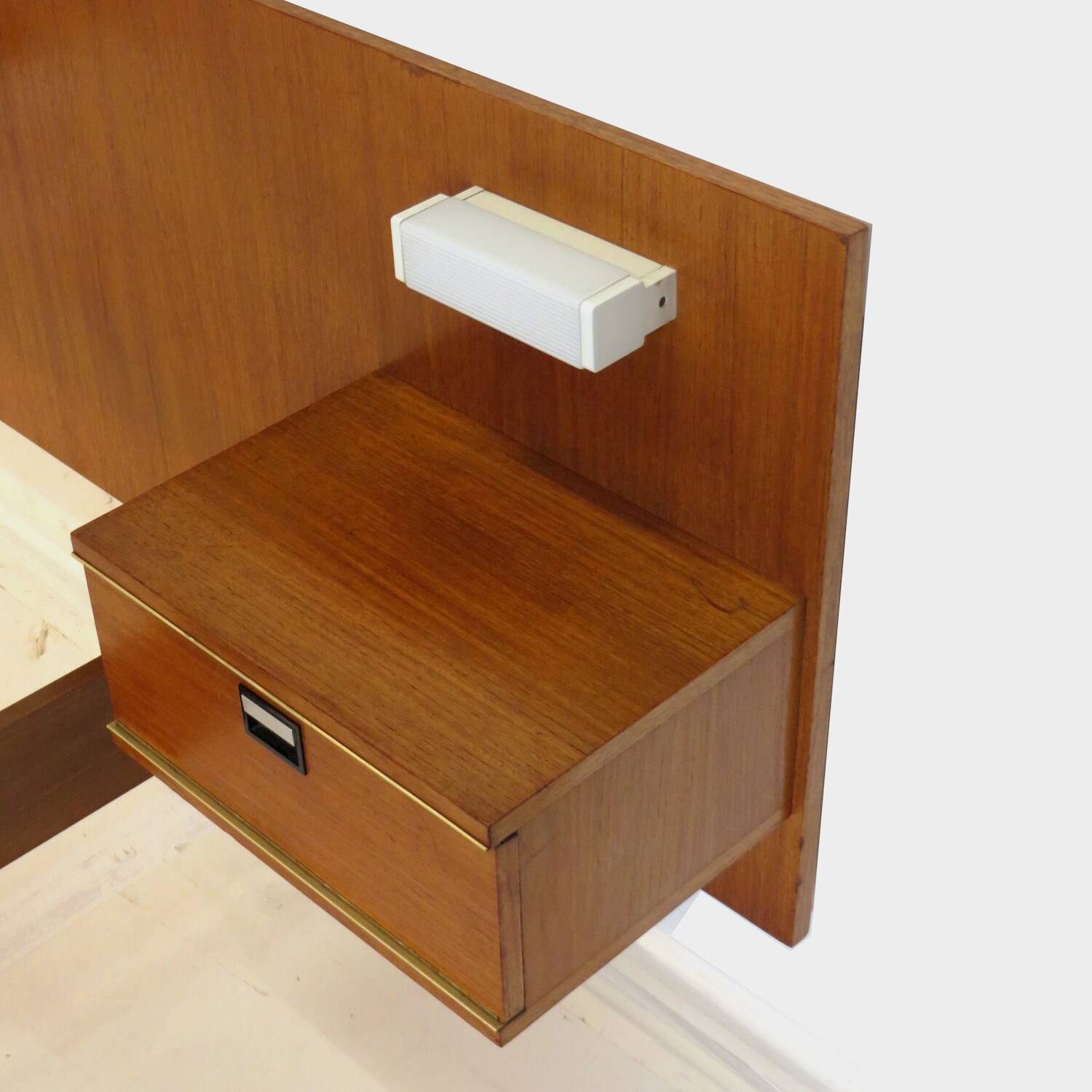 Vintage mid century double bed bedroom set in teak with nightstands