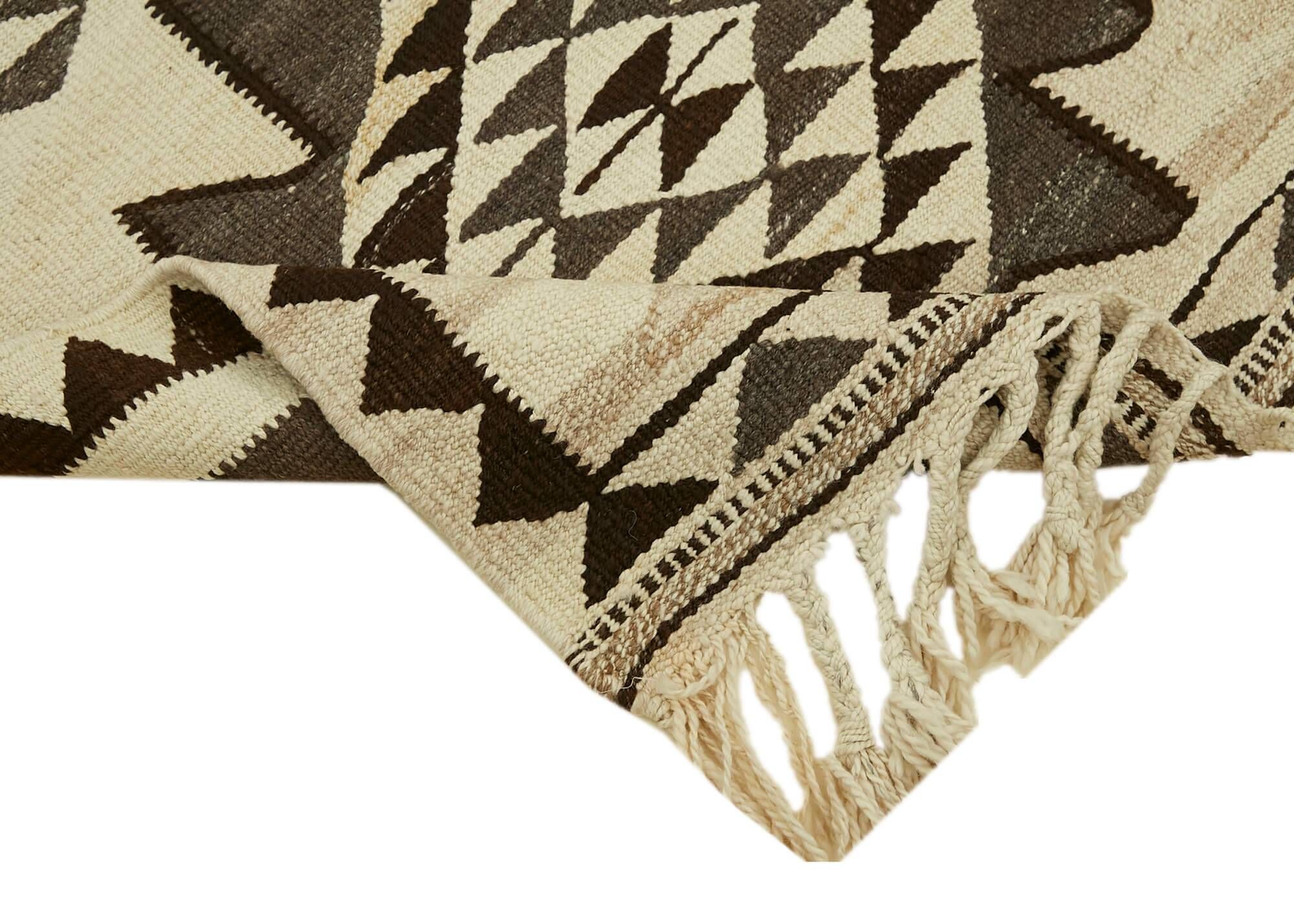 Turkish Handwoven Vintage Herki Kilim 100 cm x 363 cm