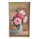 Vintage oil painting of flowers signed Jaobert