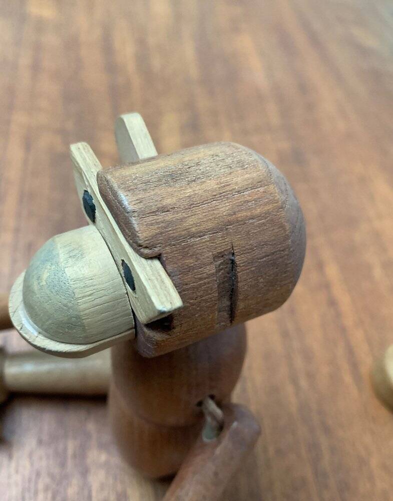 Danish mid-century wooden monkeys, set of 3