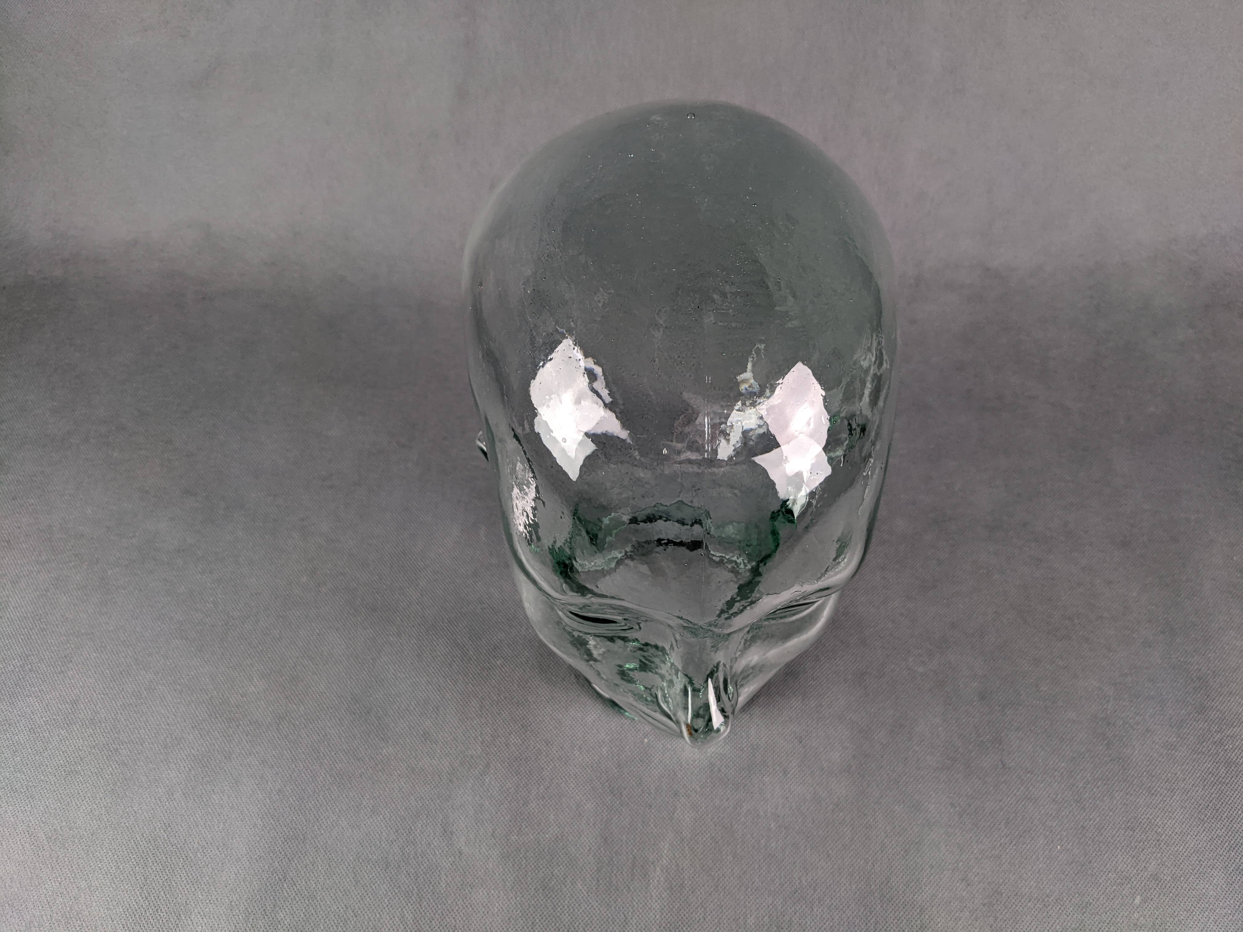 Glass head, hat holder or decoration, 70s-80s