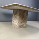 Table à manger en granit carré vintage, années 1970