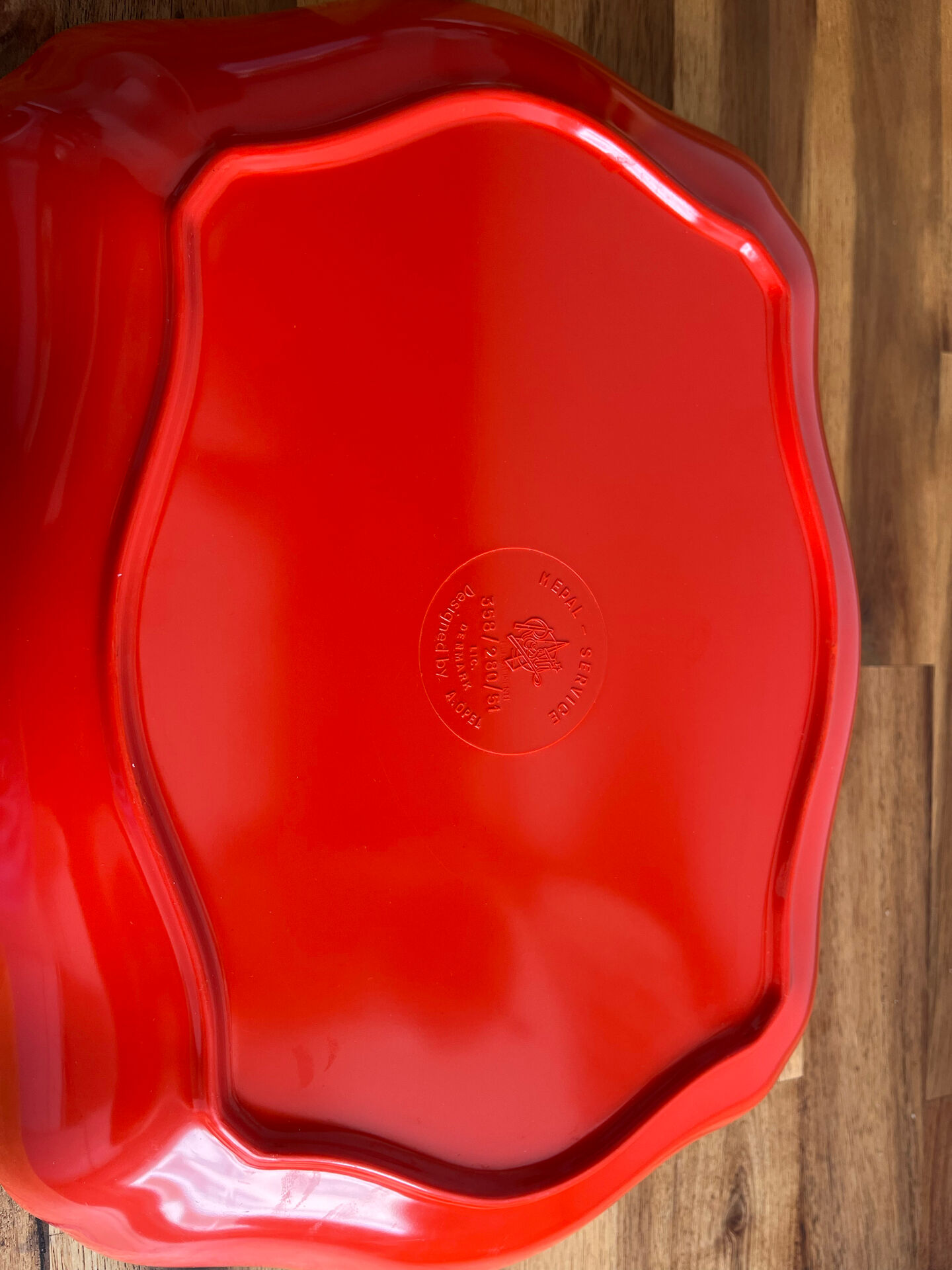 Large vintage Mepal Service Rosti plate – Adolfo Opel – Orange – years