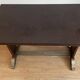 1930s wooden bistro table with formica and zinc