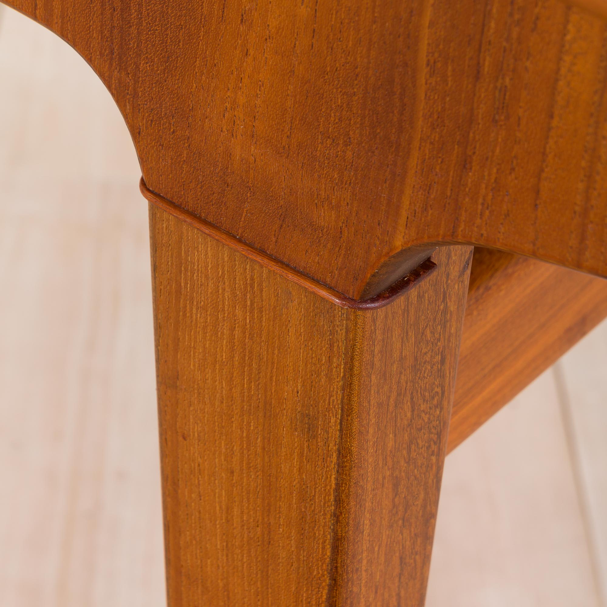 Teak extension dining table with concealed panels, Denmark, 60s