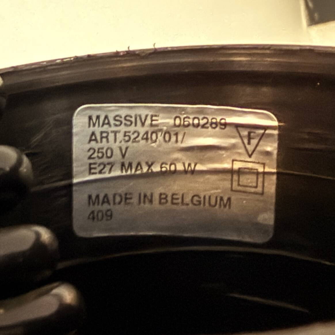 Vintage Scandinavian-style bowl lamp, Massive