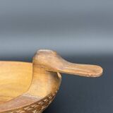 Carved wooden duck cup – Nordic folk art – 19th century