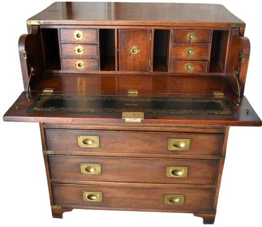 commode/secrétaire campagne militaire victorienne