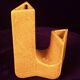 Sculptural Amber Ceramic Space Age Vase, Italy 1970
