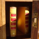 Louis XVI style bedside table in walnut and marble