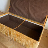 Banc pouf coffre en cuir patchwork  De Sède