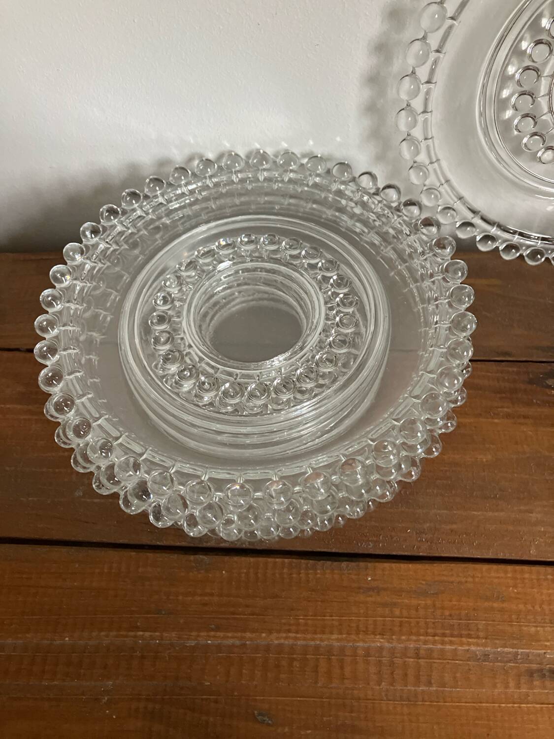 6 glass dessert plates
