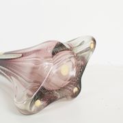 Vintage French crystal glass table lamp in the style of Val Saint Lambert