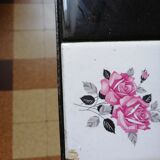 Coffee table structure iron ceramic black and white 1950/60