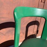 6 Bruno Rey Kush & co Green Stackable Chairs Circa 1970