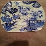 Rectangular dish 19th century Celadon green background Imari Japan