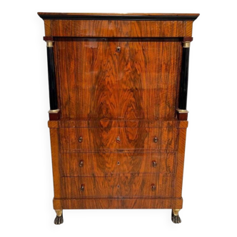 Biedermeier Secretary in Walnut and Maple, 1820