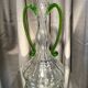 Large soliflore vase with transparent and green handles