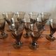 Set of hand-blown stemmed glasses