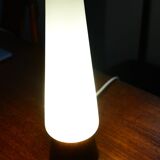 Scandinavian lamp opaline teak