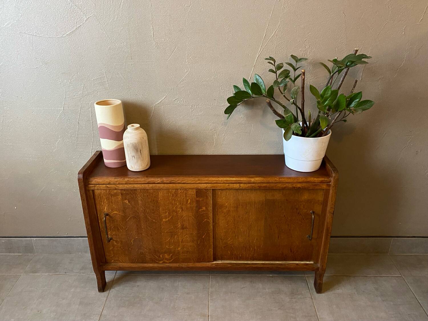 Small vintage wooden storage unit