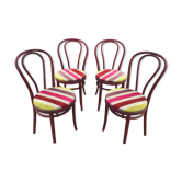 Set de 4 chaises bistrot viennoise bois courbé