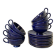 Midnight blue and gold coffee cups and saucers