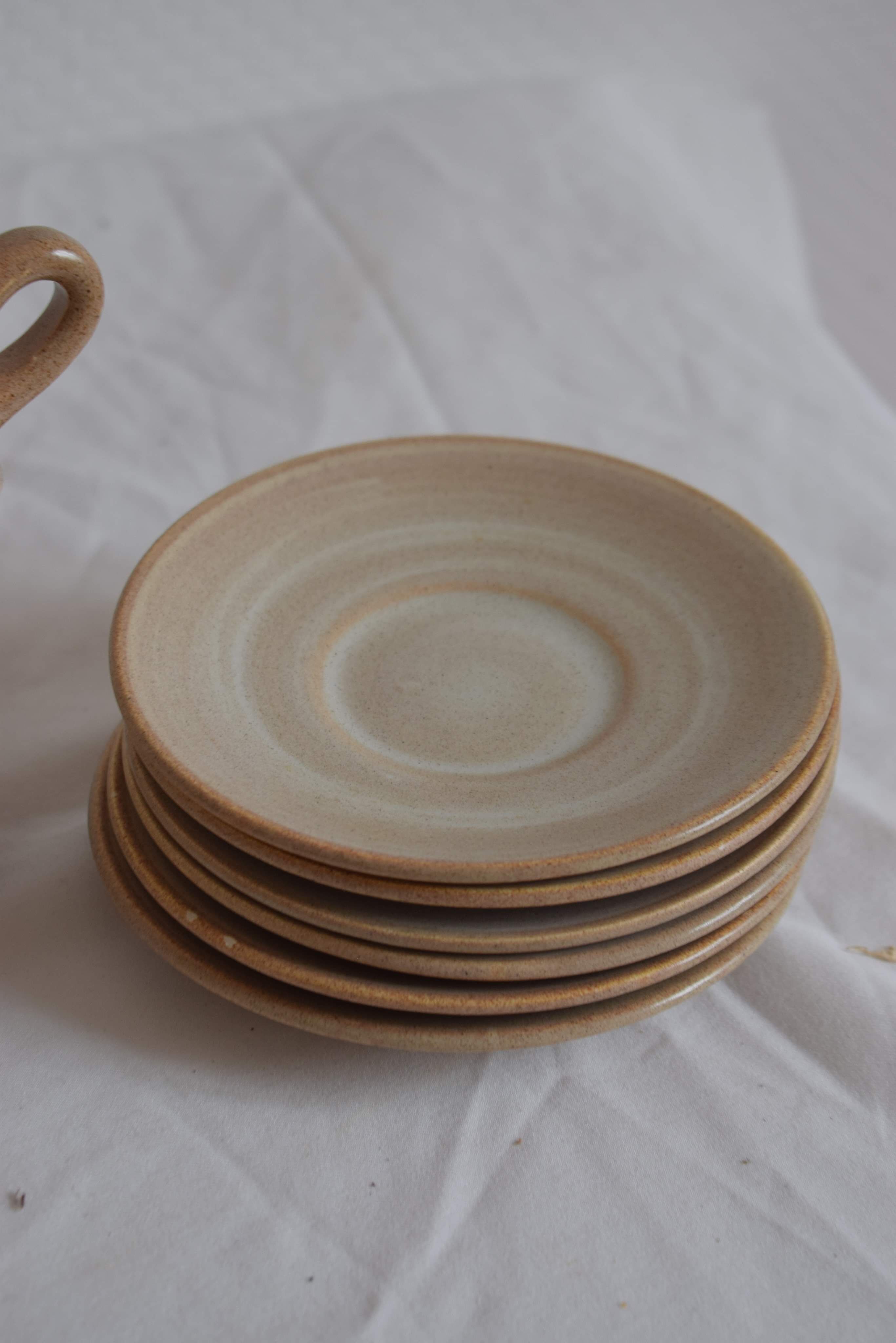 Lot de 6 tasses à café en grès