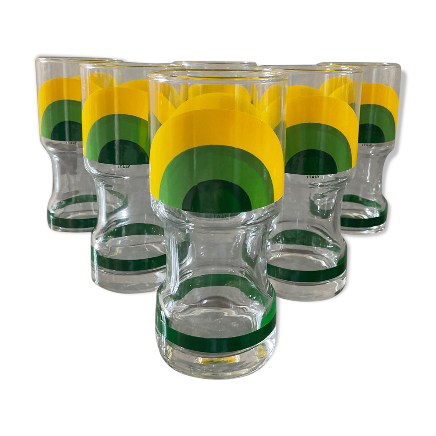Série de 6 verres vintage Italy