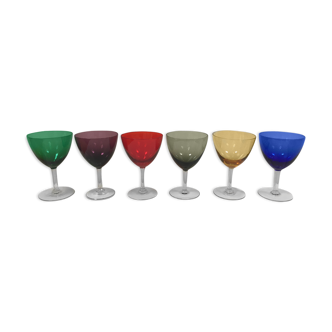 Suite de 6 verres italiens à vin années 60