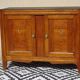 Buffet vintage en chêne clair et noir