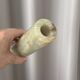 Vintage Alabaster Bud Vases / Candlesticks – Pair – Italian Stone – 20 cm