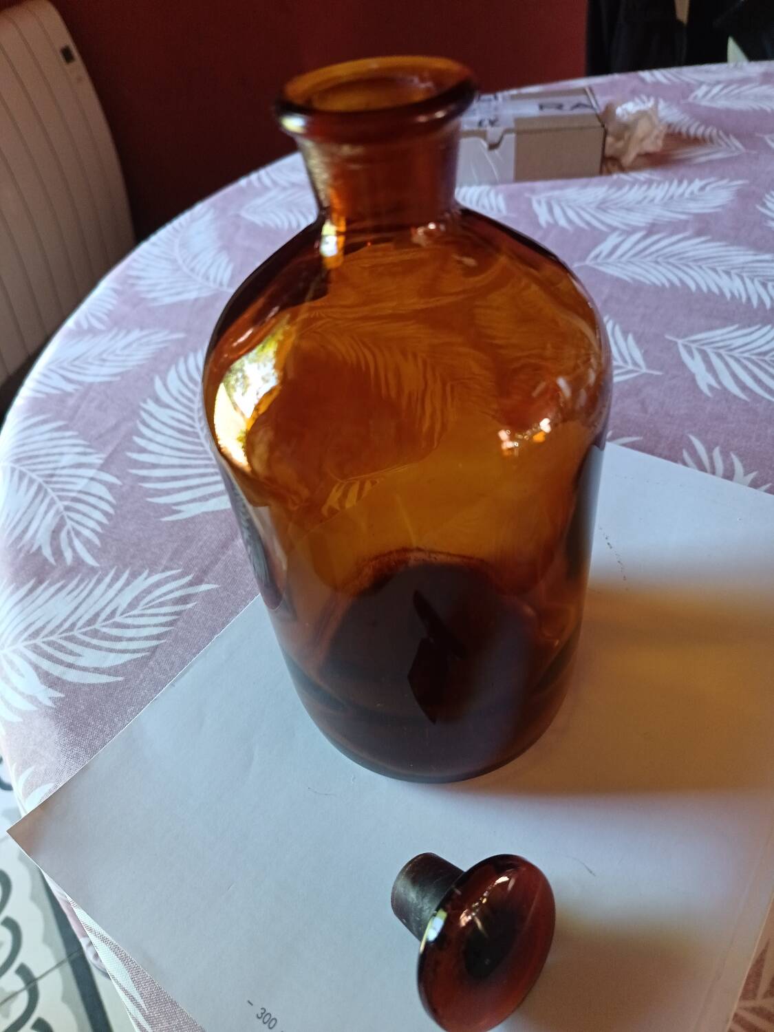 Amber apothecary bottle